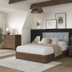 Corrigan Buttoned Ottoman Bed Frame